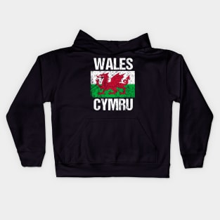 Wales - Welsh Flag - Cymru Kids Hoodie